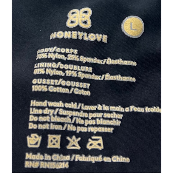 NEW HONEYLOVE SuperPower Short Runway-Large Black Sheer Shapewear - Picture 7 of 7